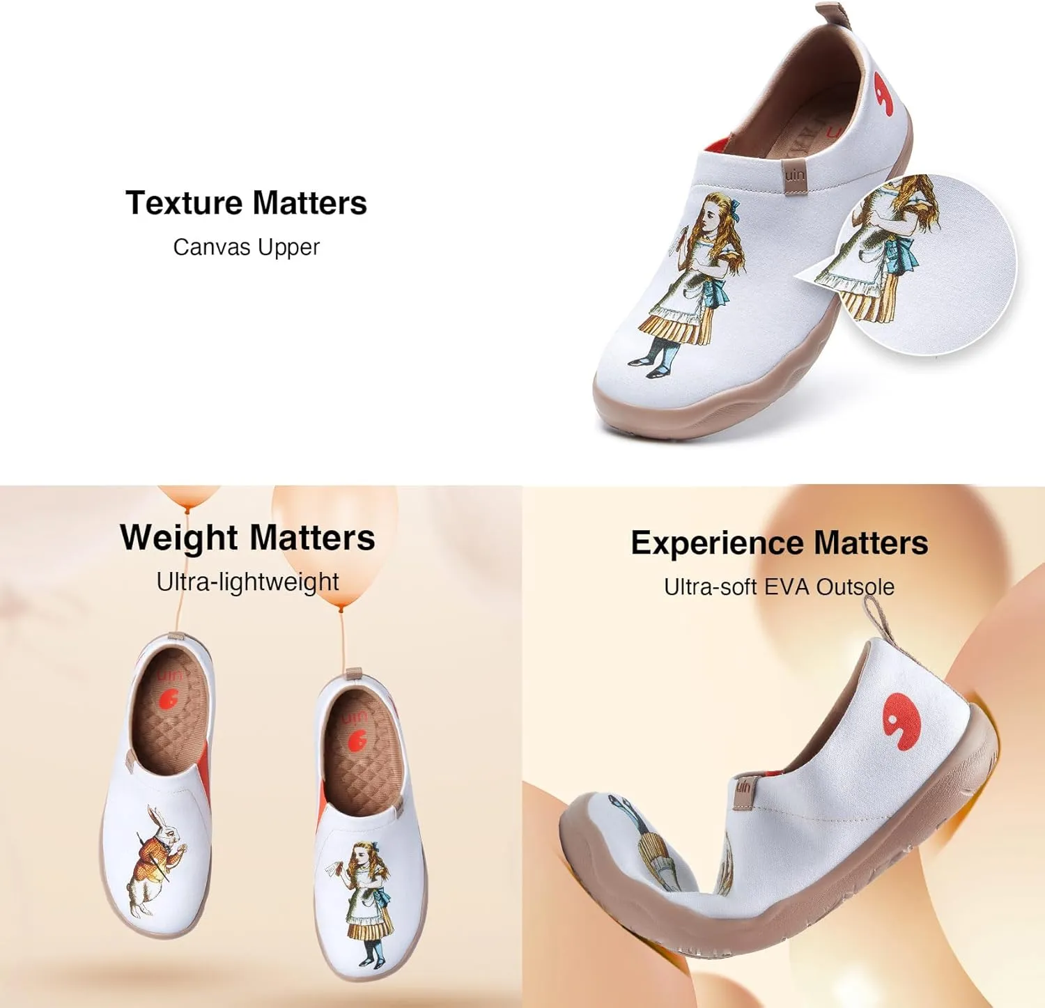 UIN Art Master Women's Art Travel Shoes Slip On Loafers Comfort Lightweight Fashion Sneaker