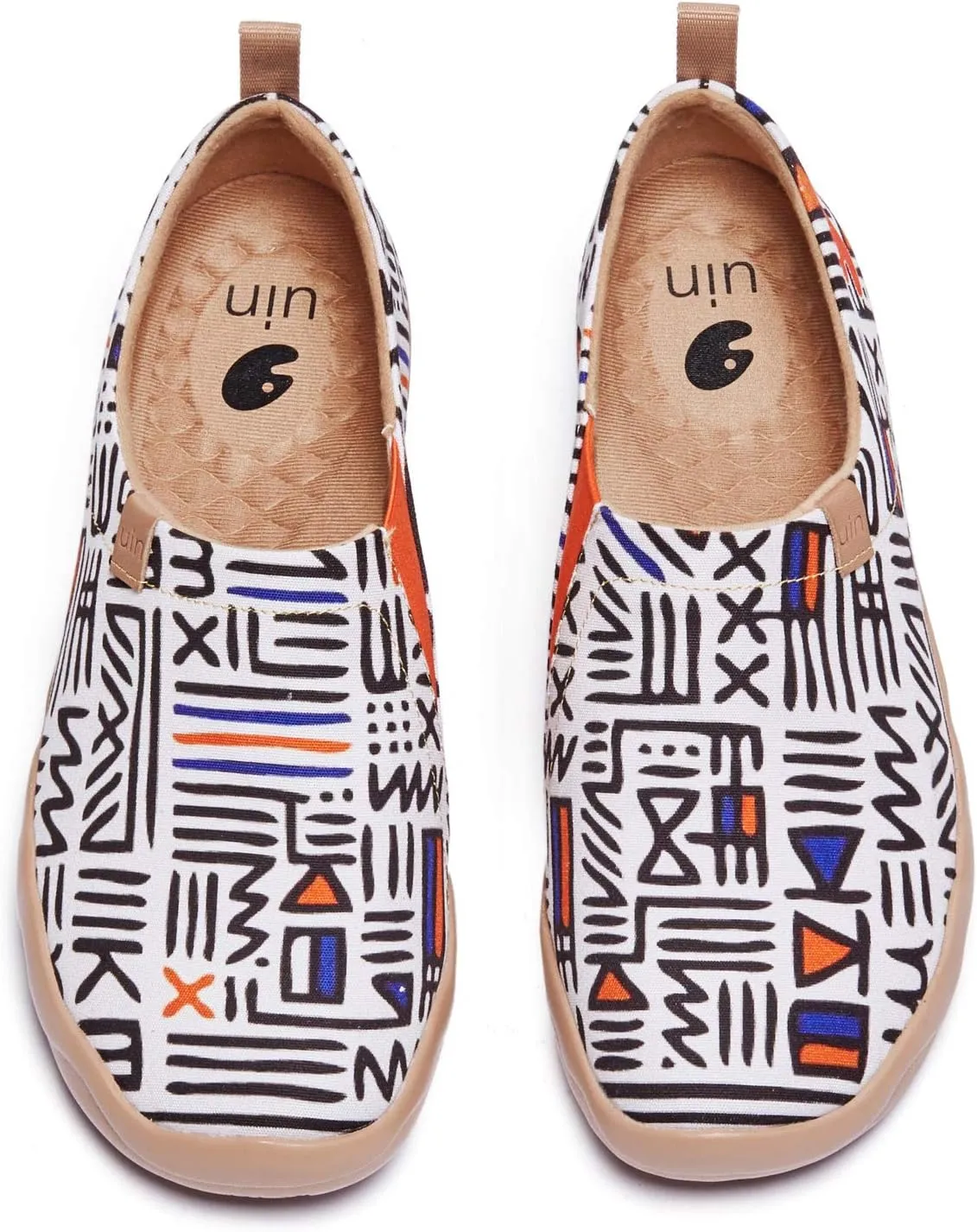 UIN Men's Walking Travel Shoes Slip On Canvas Casual Loafers Lightweight Comfort Art Painted Fashion Sneaker Prediction (10)