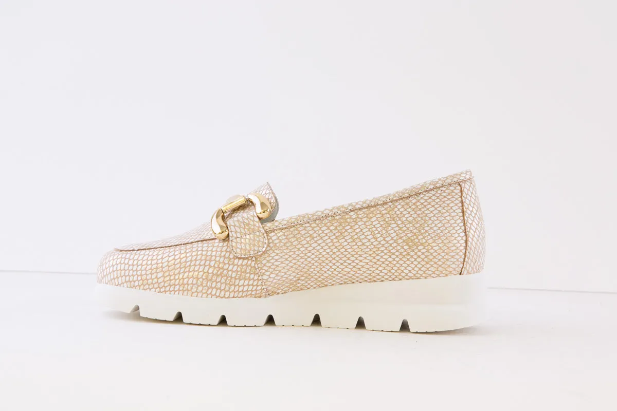 VALERIAS - 9045 SLIP-ON FASHION SHOE - GOLD PRINT