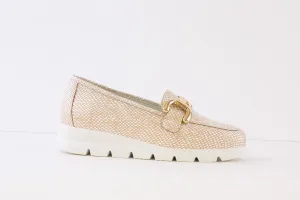 VALERIAS - 9045 SLIP-ON FASHION SHOE - GOLD PRINT