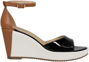 VANELi Womens Lemy Ankle Strap Casual Sandals Casual High Heel 3" & Up - Black, Brown