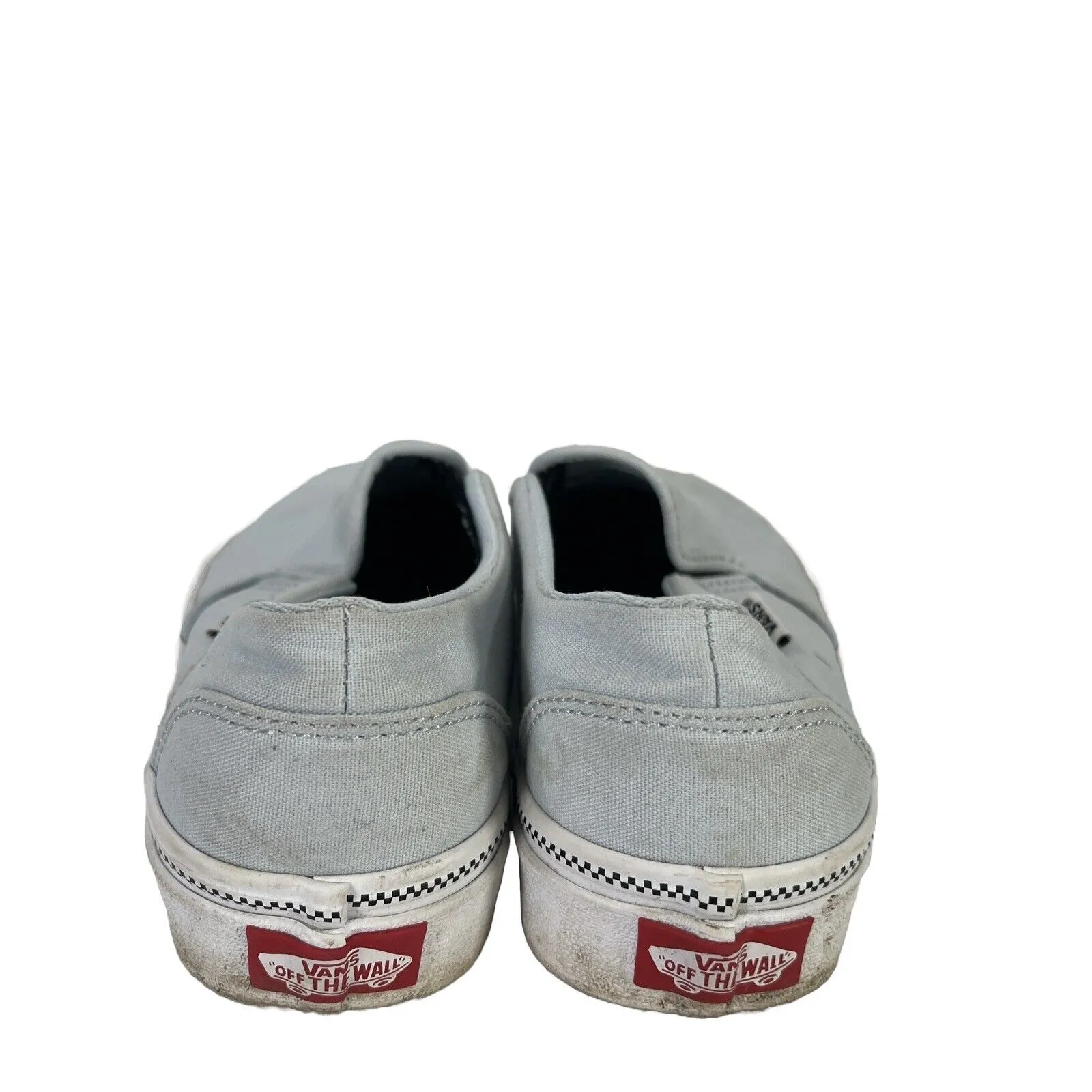 Vans Women's Blue Canvas Slip On Casual Loafer Sneakers - 6