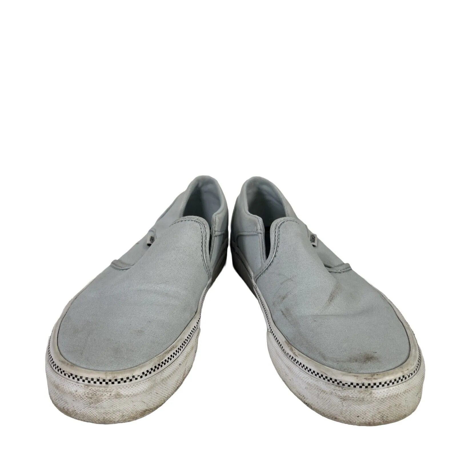 Vans Women's Blue Canvas Slip On Casual Loafer Sneakers - 6