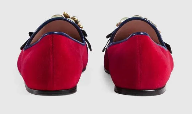 Velvet Ballet Flat with Bee