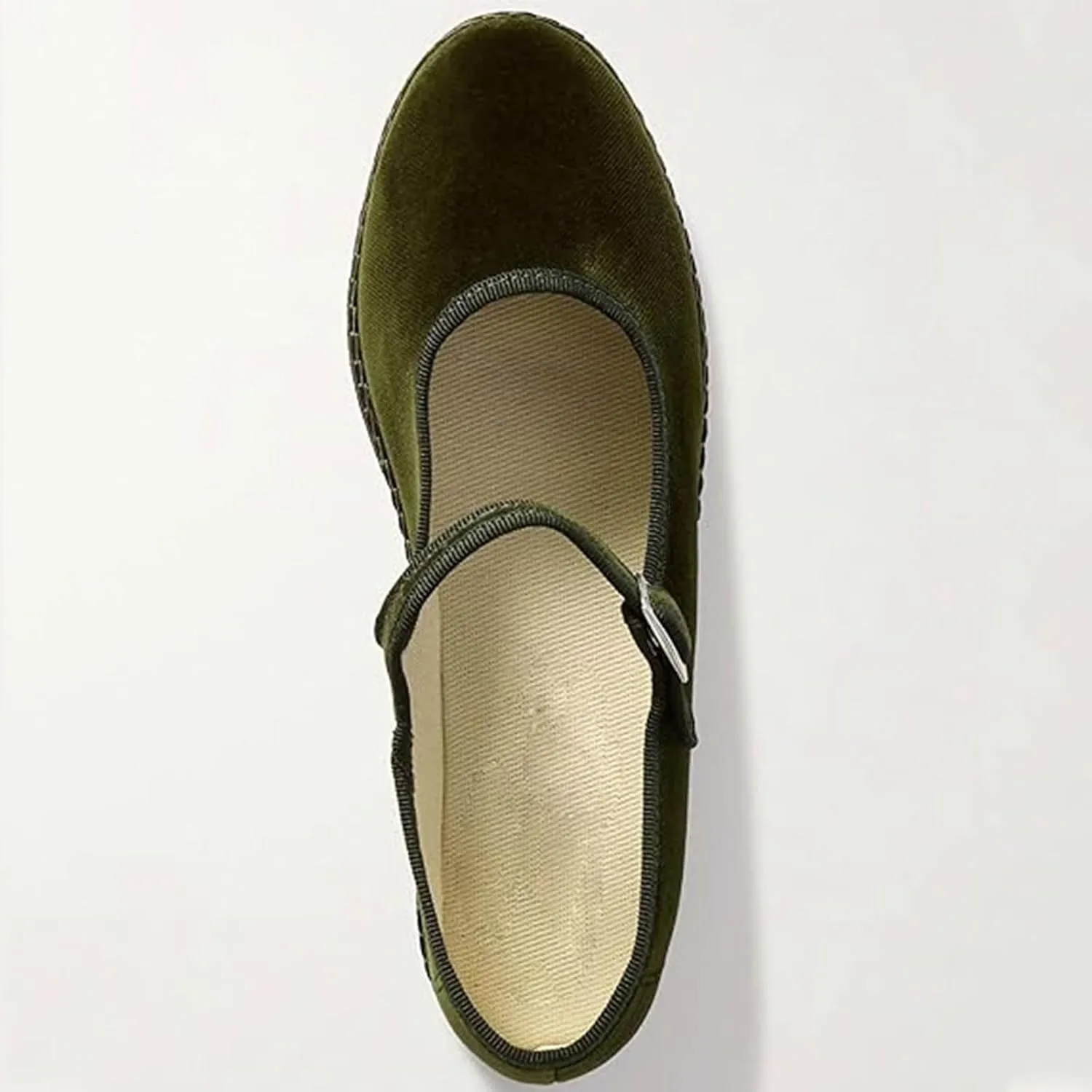 Velvet Ballet Flats for Women Suede Round Toe Cute Mary Jane Flats Slip On Casual Dressy Comfortable Ballerina Shoes