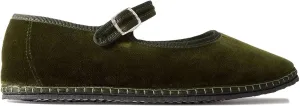 Velvet Ballet Flats for Women Suede Round Toe Cute Mary Jane Flats Slip On Casual Dressy Comfortable Ballerina Shoes