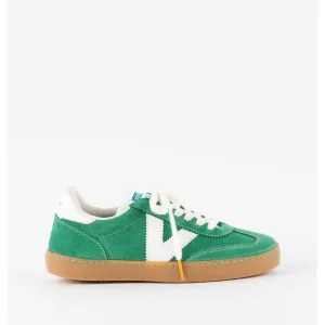 Victoria Berlin - Ladies Lace Trainer in Green Suede