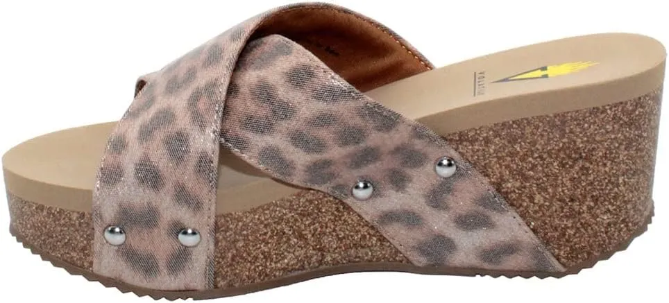 VOLATILE Women's Riverside Crisscross Wedge Slide Sandal