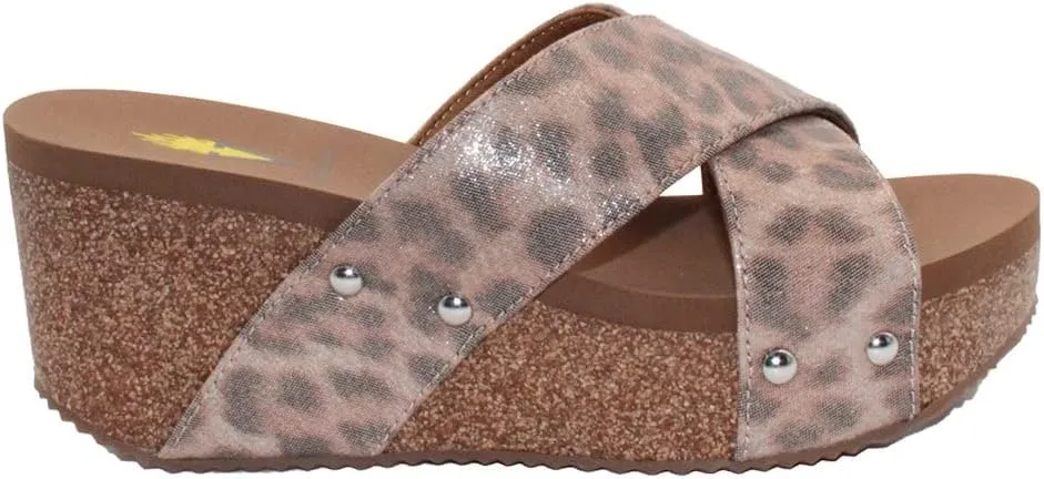 VOLATILE Women's Riverside Crisscross Wedge Slide Sandal
