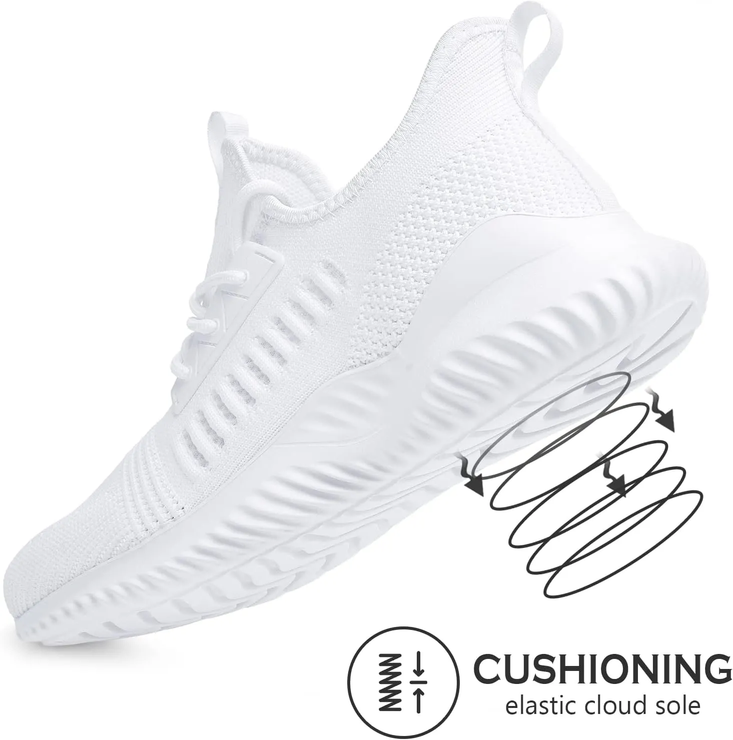Walking Shoes for Men Sneakers - Slip on Tennis Running Memory Foam Shoes for Athletic Workout Gym Indoor Outdoor Lightweight Breathable Casual Sneakers