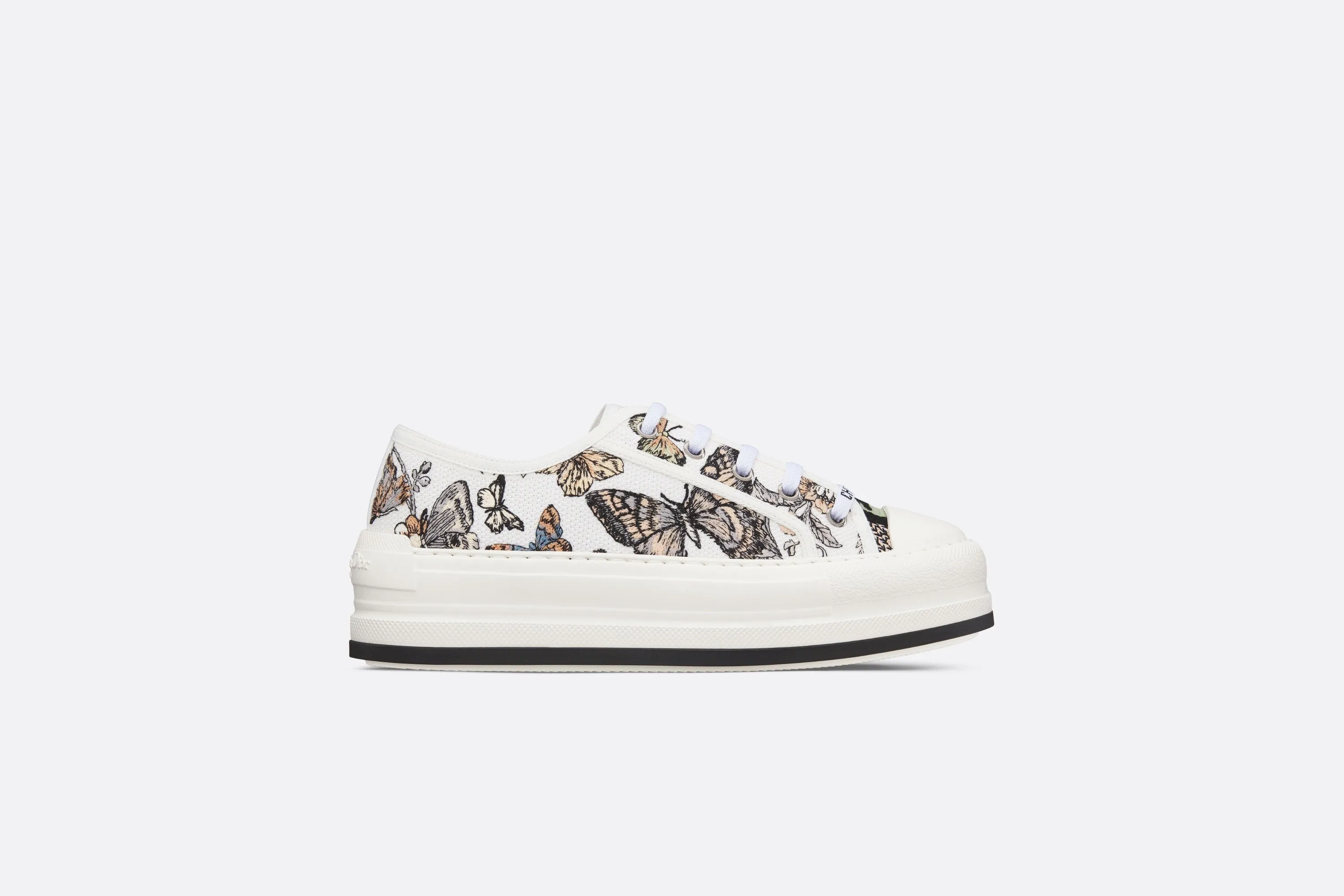 Walk'n'Dior Platform Sneaker • Yellow Multicolor Embroidered Cotton with Toile de Jouy Mexico Motif