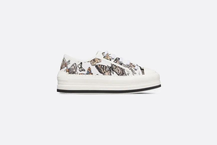 Walk'n'Dior Platform Sneaker • Yellow Multicolor Embroidered Cotton with Toile de Jouy Mexico Motif