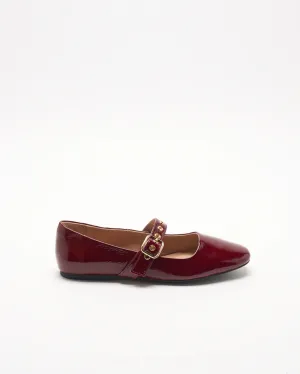 WALNUT : Bianca Leather Ballet - Red Patent