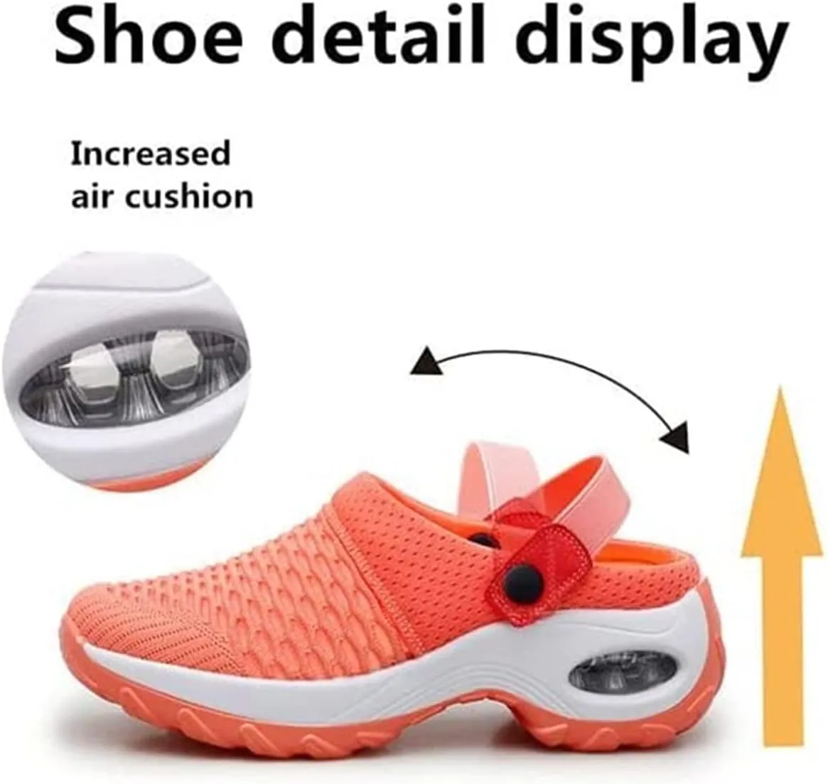 Women Diabetic Walking Air Cushion Slip-On Orthopedic Sandals,2023 New Air Cushion Platform Mesh Sneaker Sandals with Arch Support (8.5,Blue)