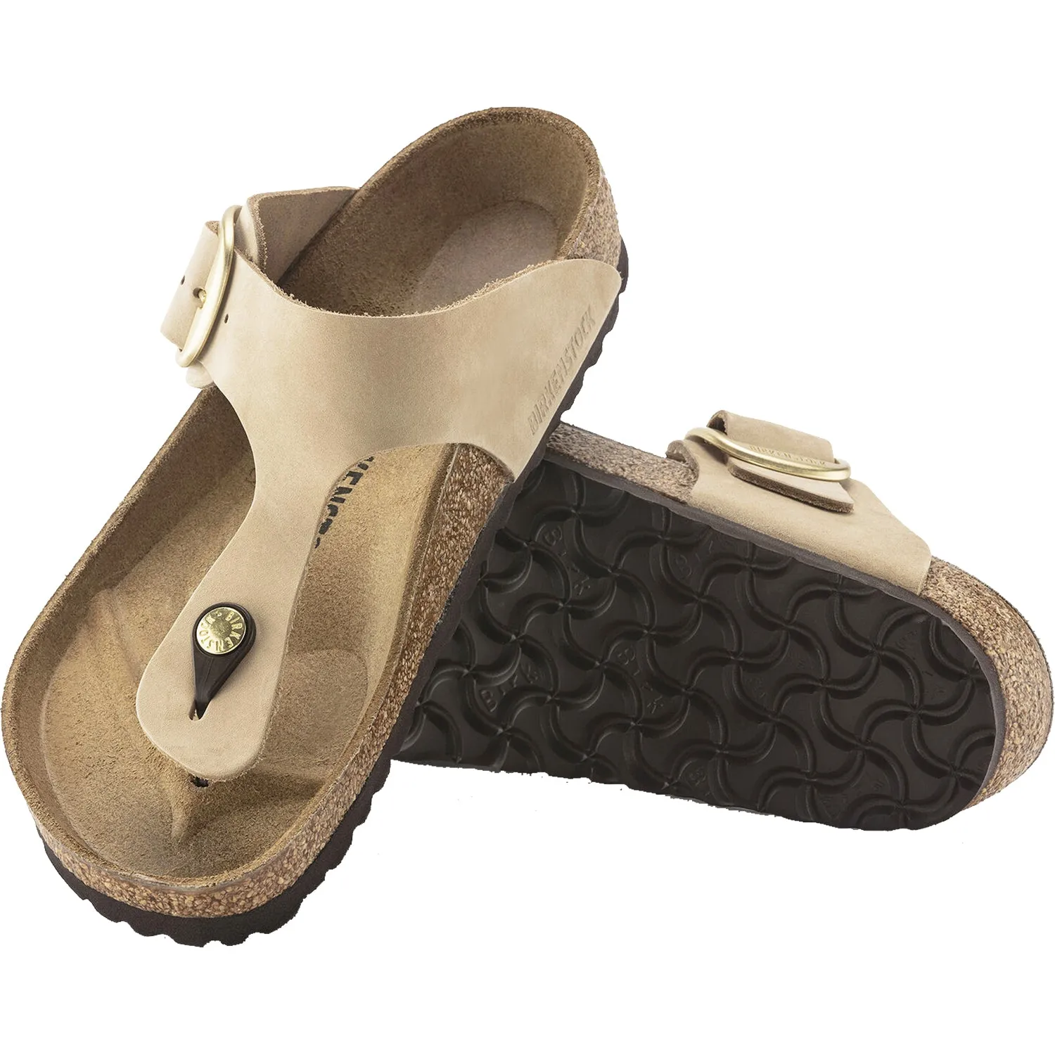 Women's Birkenstock Gizeh Big Buckle Sandcastle Nubuck