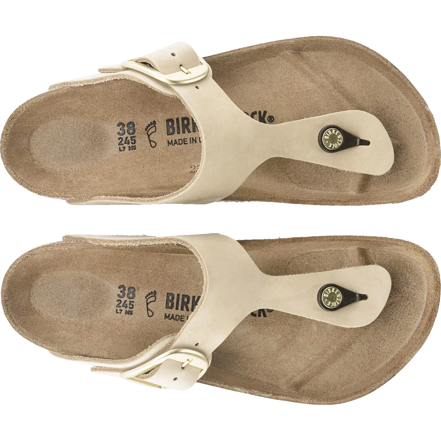 Women's Birkenstock Gizeh Big Buckle Sandcastle Nubuck