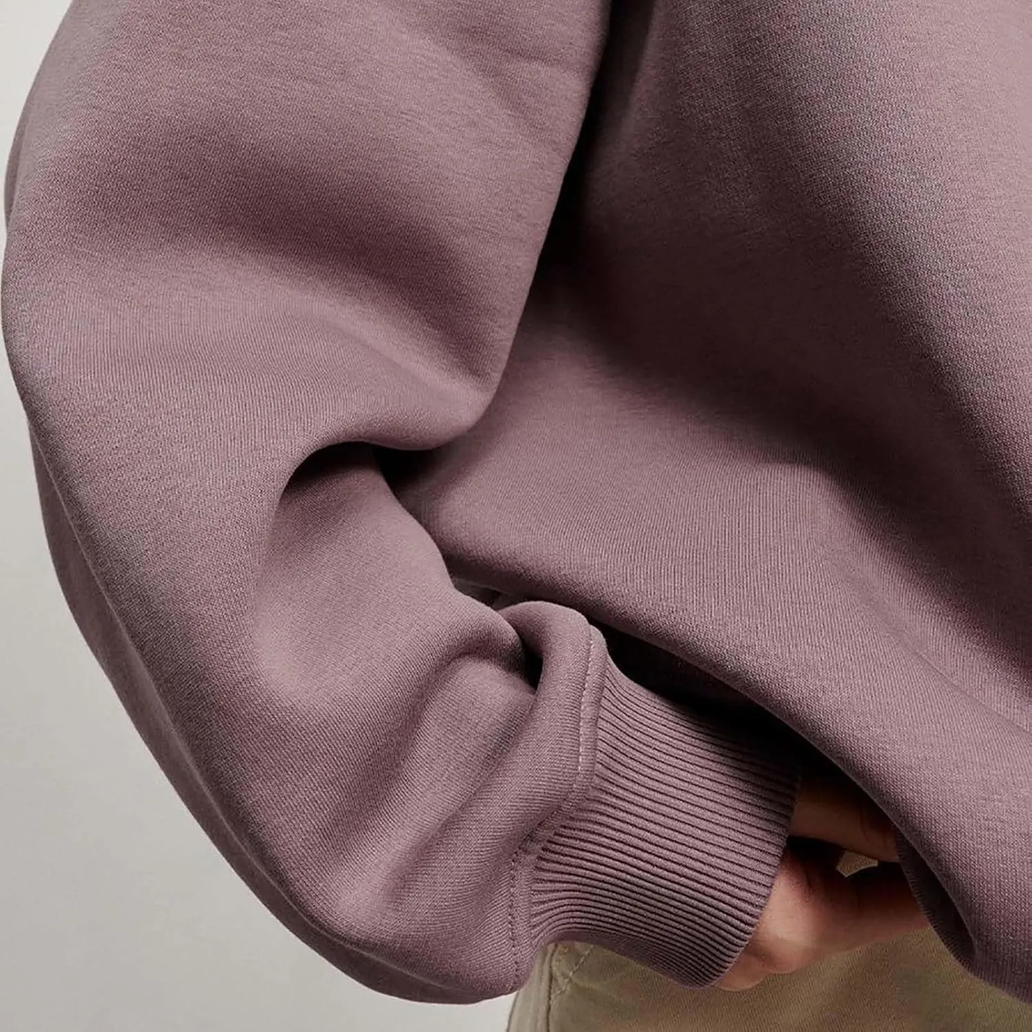 Women's Oversized Long Sleeve Sweatshirts Pure Color Round Neck Casual Pullover Shirt Fashion Going Out Clothes