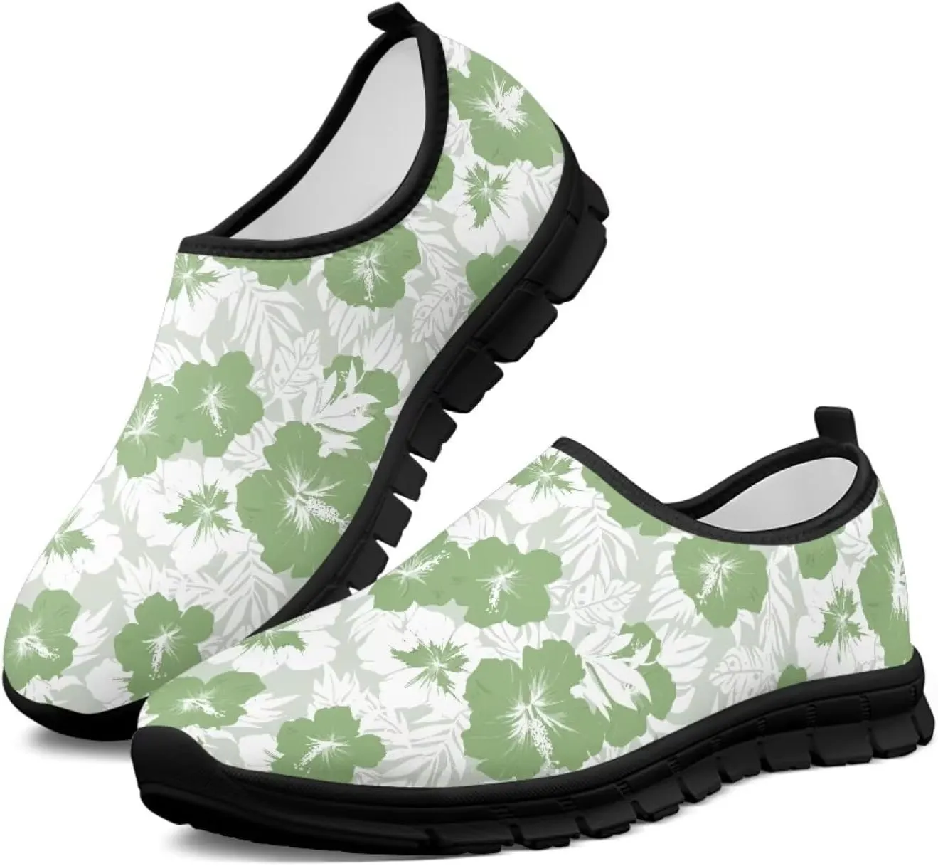 Women's Slip on Sneakers Casual Shoes Loafers Non Slip Breathable Comfortable Walking Sneakers Gifts for Women Girls Black Sole Size 5.5-11.5