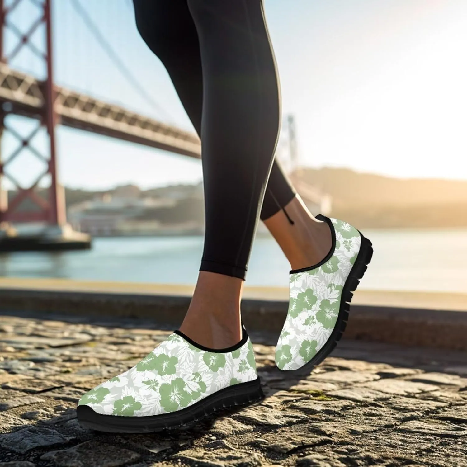 Women's Slip on Sneakers Casual Shoes Loafers Non Slip Breathable Comfortable Walking Sneakers Gifts for Women Girls Black Sole Size 5.5-11.5
