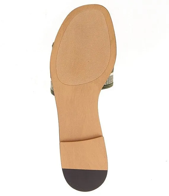 Woven Olive Sandals Steve Multi Clean-lined Open Knox Madden Strap Offer-ending soon Rounded On Flat Toe Slip