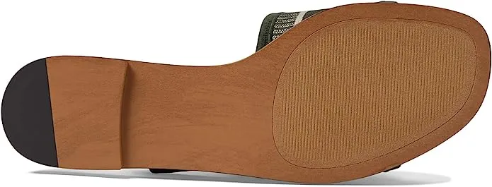 Woven Olive Sandals Steve Multi Clean-lined Open Knox Madden Strap Offer-ending soon Rounded On Flat Toe Slip