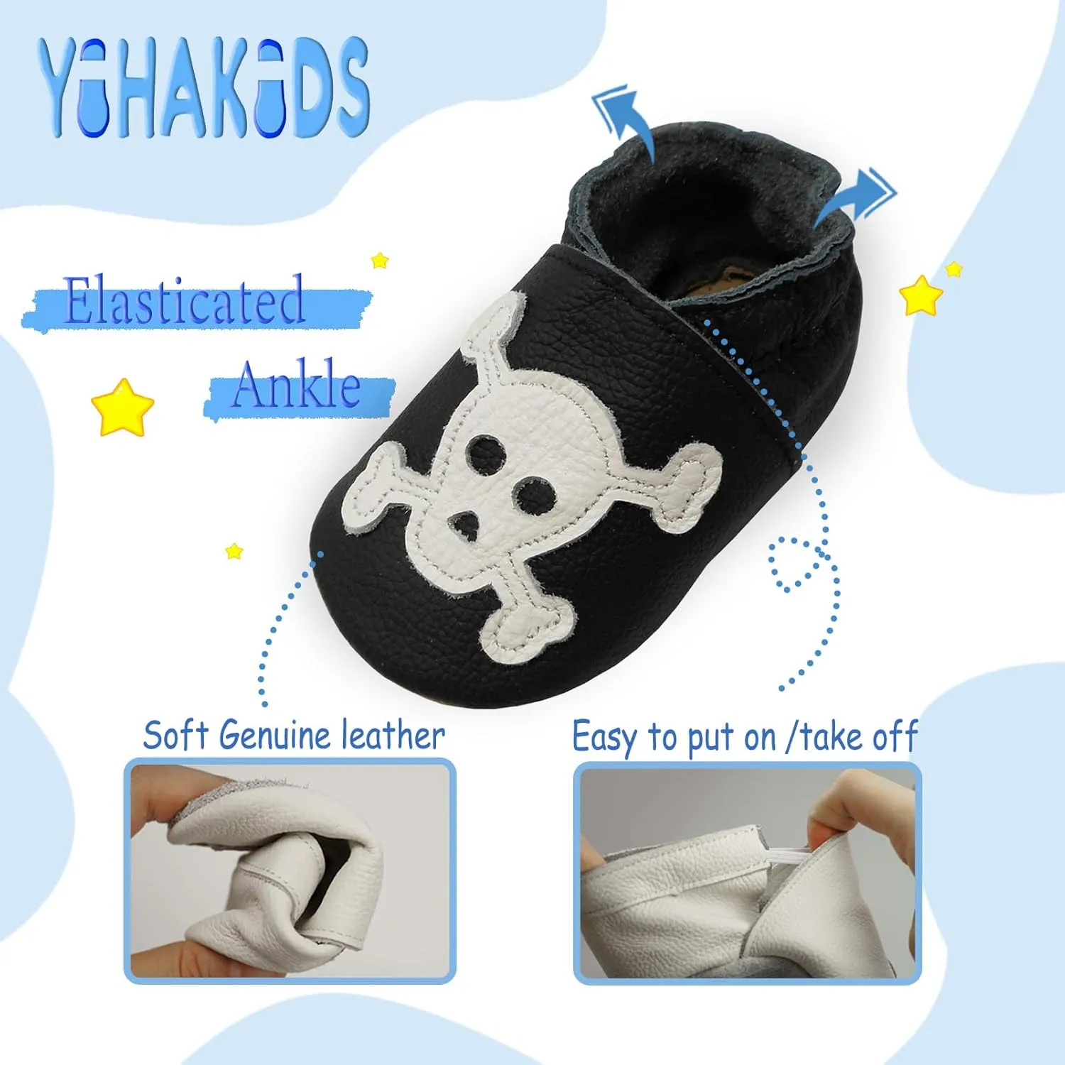 YIHAKIDS Soft Sole Baby Girls Boys Shoes Infant Toddler Leather Moccasins Slippers First Walker Crib Shoes Unisex 0-36 Months