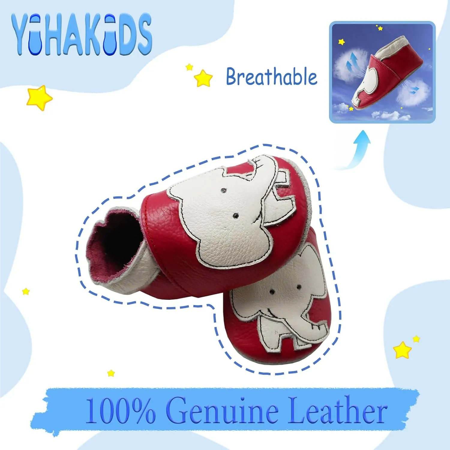 YIHAKIDS Soft Sole Baby Girls Boys Shoes Infant Toddler Leather Moccasins Slippers First Walker Crib Shoes Unisex 0-36 Months