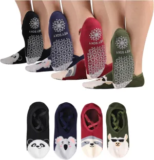 Yoga Socks Barre Pilates Hospital Maternity Sock w/Grips Non-Slip for Women Men